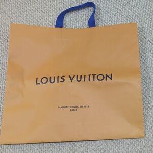 Louis Vuitton Tangerine Bag with Navy Handles